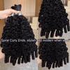 Lemoda Human Braiding Hair for Boho Braids Burmese Curly Spiral Curly Ends Bulk for Daughter/Friend For Bohemian Knotless Braids 181818Inch 3Bundles 15A No Weft Extensions view 4