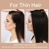 Full Shine Seamless Hair Extensions Clip in Jet Black Invisible Hair Extensions Invisible PU Weft Hair Extension Fill Ins for Short Thin Hair Add Volume 4pcs 16Inch 85g view 3