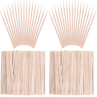 Whaline 400 Pieces Small Wax Sticks Wood Spatulas Applicator Craft Sticks for Hair Eyebrow Removal (Pack of 2)