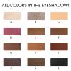 Erinde Brown Black Eyeshadow Palette, 12 Colors Matte Shimmer Beige Champagne Plum Purple Bronzer Brown Black Eye Shadow Palette, Highly Pigmented Long Lasting Waterproof Eyeshadow Pallete, 01 view 2