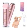 Carehabi Bikini Trimmer for Women 2 in 1 Women Electric Shaver Dual Head Womens Electric Razor IPX7 Waterproof Wet & Dry Use for Bikini Underarm Leg Arm Body Face view 1