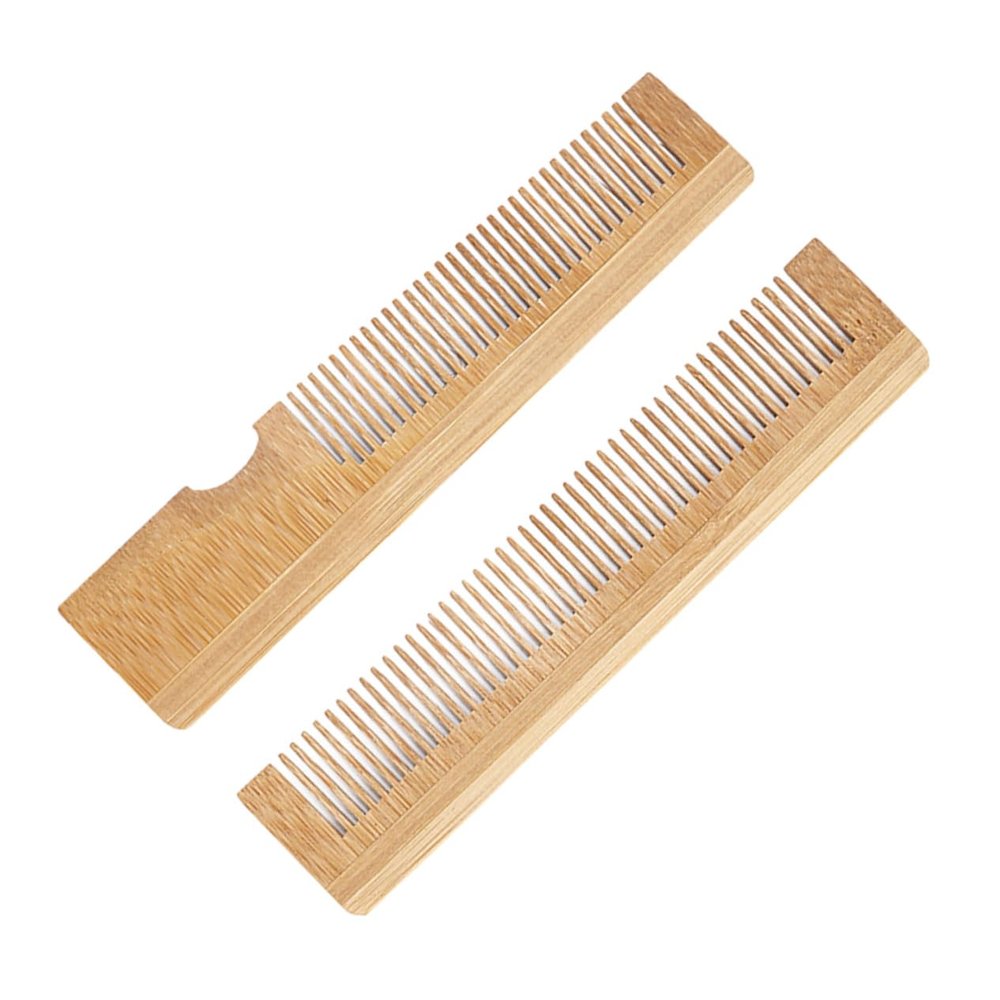COOLHIYA 2Pcs Beard Comb Pocket Comb for Men Mustache Grooming Tool for Beard Hair and Eyebrow Styling Lightweight and Portable for Daily Use