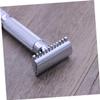 COOLHIYA Double Edge Stainless Steel Safety Razor for Men with Textured Grip Close Comfortable Shave Professional Barber and Home Use Suitable for Sensitive Skin and Manual Shaving Tools view 3