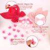 Hotalisona Valentine Hair Bows Girls Hair Accessories Bows Claw Clips Scrunches Ties Red Pink Cute Satin Hair Ribbon Bows Mini Butterfly Clips Scrunches Ties Accessories for Girls view 4