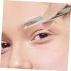 LALADEFIEE Stainless Steel Round Head Nose Hair Tweezers with Leather Case Nose Hair Trimming Tool for Men Smooth Non-Pulling Design Easy view 3