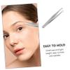 LALADEFIEE Stainless Steel Round Head Nose Hair Tweezers with Leather Case Nose Hair Trimming Tool for Men Smooth Non-Pulling Design Easy view 4