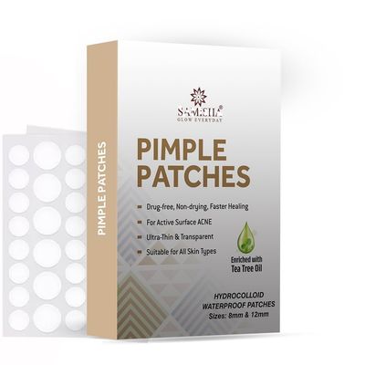 72 Pimple Patches for Face - Acne Patches for Pimples | Overnight Absorbing Hydrocolloid Patch | All Skin Types | Acne Patch with Tea Tree Oil (Pack of 2, 72 Dots)