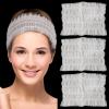 100-Pack Disposable Spa Headbands for Makeup & Facial Treatments, Elastic Non-Woven Design for Beauty Salons, Lock Edge Hair Bands view 1