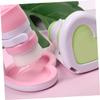COOLHIYA Double-Headed Facial Cleaning Brush with Soft Fiber Bristles for Deep Skin Cleansing Ergonomic Face Brush with Rose Design Suitable for All Skin Types Pink PVC Boxed view 2