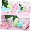 COOLHIYA Double-Headed Facial Cleaning Brush with Soft Fiber Bristles for Deep Skin Cleansing Ergonomic Face Brush with Rose Design Suitable for All Skin Types Pink PVC Boxed view 3