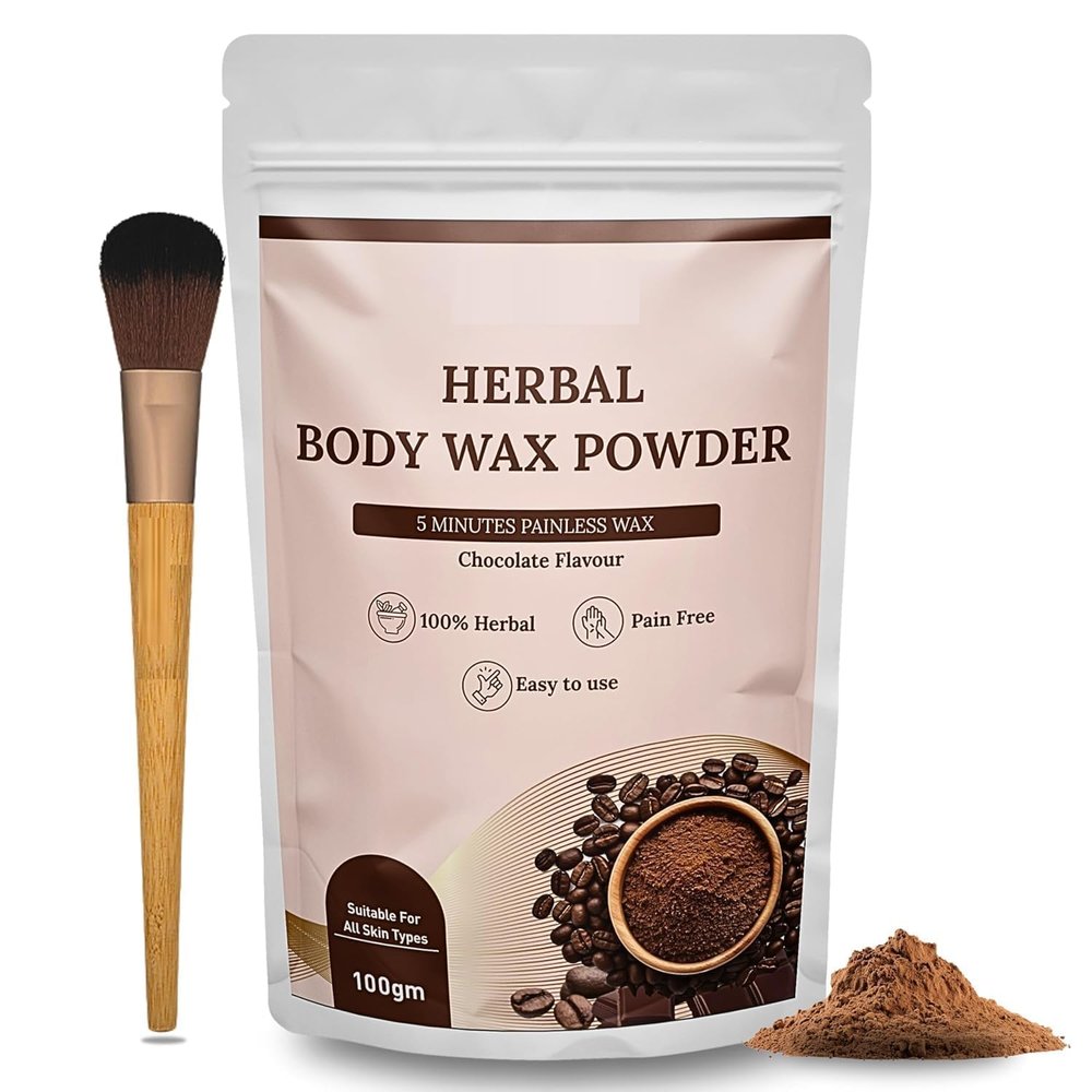 Wax Powder for Hair Removal for Women & Men | Painless & Quick Solution for Hair Removal Chocolate Flavor with No harmful chemicals, Irritation, Skin Rashes & No Side Effects - 100gm