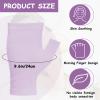 6 Pairs Cotton Gloves Eczema, Cotton Eczema Gloves for Women and Men, Touchscreen Fingerless Black Gloves for Art Handling, Fingerless Moisturizing Gloves for Dry Hands Overnight Skin Protect (Purple) view 2