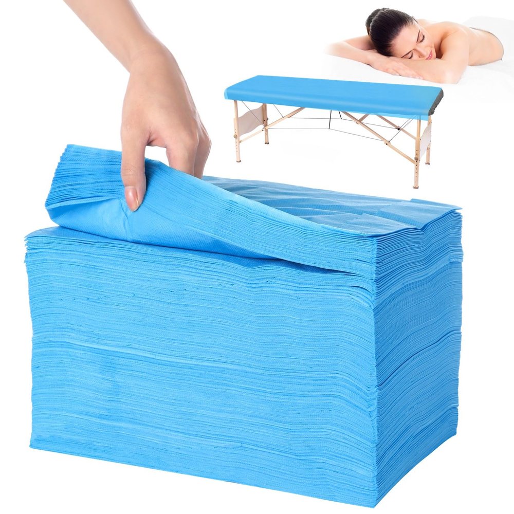 100-Pack Disposable Massage Bed Sheets, 71 X 31.5 In, Single-Use Non-Woven Table Covers For Spa, Salon, Tattoo Studio, Hotel & Clinic Use