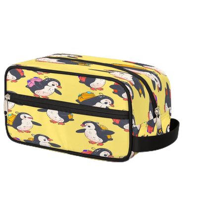 DXTKWL Makeup Bag Cute Penguin Animal Travel Toiletry Make Up Bag Cosmetic Wash Bags Pouch Dopp Kit for Women Men