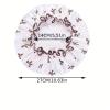 1pc Double Layer Shower Caps, Printed Bonnet, water resistant Bath Caps Reusable Shower Caps Hair Hat For Women Ladies Spa Salon(Khaki) view 3