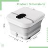 Electric Foldable Foot Spa with Heat, Portable Bath Massager Soak Tub, Hygienic Ozone System, Automatic Massage, Touch Control, Heater, Home Relaxation (110 V Us Plug) view 3