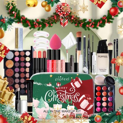 All in One Makeup Kit for Women Full Kit, Christmas Day Gifts Set for Women Girls, Makeup Essential Bundle Include Eyeshadow Palette Lipstick Blush Foundation Concealer Mascara Eyebrow Pencil