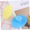 COOLHIYA 2pcs Silicone Face Massager Brush with Non-Slip Handle Soft Stretchy Facial Scrubber Pads for Gentle Exfoliation and Cleansing Small Sky Blue Light Yellow Suitable for Women Boy view 3