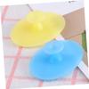 COOLHIYA 2pcs Silicone Face Massager Brush with Non-Slip Handle Soft Stretchy Facial Scrubber Pads for Gentle Exfoliation and Cleansing Small Sky Blue Light Yellow Suitable for Women Boy view 4