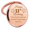 13th Birthday Gifts for Girls Compact Mirror 13 Year Old Girl Gifts 13th Birthday Decorations for Girls Daughter Niece Granddaughter Makeup Mirror Friendship Inspirational Bday Present view 1