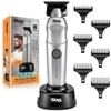 DSP Professional Hair Trimmer for Men, Beard Mustache Cordless Trimmer, Indicator Light with Charge Base, Zinc Alloy Body, Low Noise, Zero Gapped Edgers Trimmer (Silver) view 1