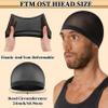 10-Pack Wave Caps for Men - Stretchy Nylon Skull Cap, Wide Elastic Band Anti-Slip Caps Waves for Man Women, Adult Breathable Sleeping Gym Durag view 2