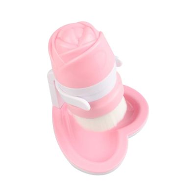 ETHZZLE Double-Headed Rose Face Washing Brush with Premium Fiber Bristles for Deep Pore Cleansing and Makeup Removal Gentle Female Facial Massager Cleaner in Pink PVC Box Skincare Tool