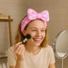 12-Pack Spa Headbands With Bow, Soft Flannel Adjustable Hairbands For Facial Care And Makeup view 3