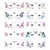10 Sheets Temporary Butterfly Makeup Tattoos, Fairy Butterfly Wings Face Gems for Women Girls, Glitter Fairy Wings Face Tattoos Stickers for Rave Festival Party Costume Accessories view 1
