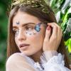 10 Sheets Temporary Butterfly Makeup Tattoos, Fairy Butterfly Wings Face Gems for Women Girls, Glitter Fairy Wings Face Tattoos Stickers for Rave Festival Party Costume Accessories view 3