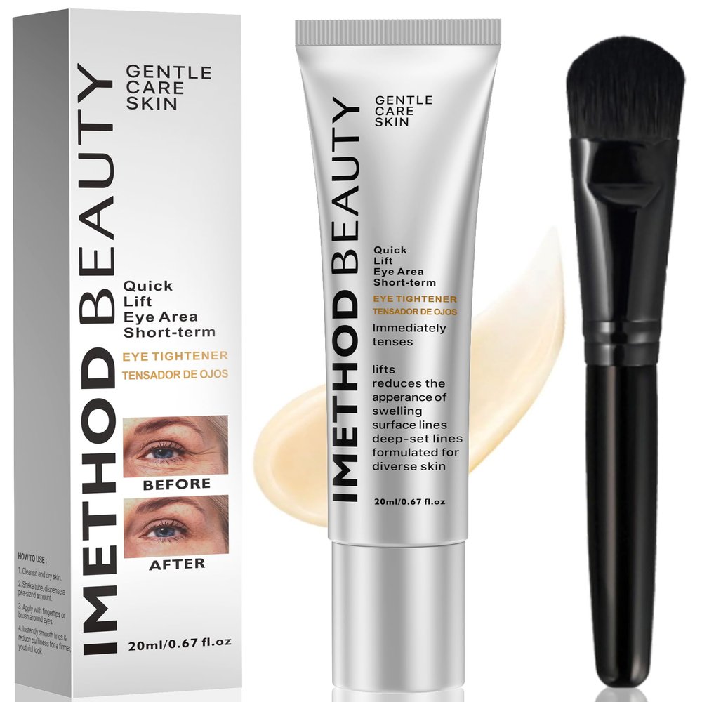 iMethod Perfection Eye Tightener - Temporary Eye Tightener Cream, Under Eye Cream Reduces Dark Circles & Puffiness, Instant Firming Formula for Fine Lines & Wrinkles, 20ml
