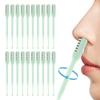 2 in 1 Nasal Hair Cutter, Dual Sized Nose Hair Trimmer with Ear Wax Removal Function, 360 Rotating Nose Hair Cutter, Portable Nostril Hair Remover Tool for Men, Women (Green, 20pcs) view 1