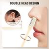 2 in 1 Nasal Hair Cutter, Dual Sized Nose Hair Trimmer with Ear Wax Removal Function, 360 Rotating Nose Hair Cutter, Portable Nostril Hair Remover Tool for Men, Women (Green, 20pcs) view 2