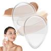 2Pcs Silicone Makeup Sponge, Clear Jelly Makeup Applicator Non-Absorbent Silicone Powder Puff Washable Cosmetic Applicator for Foundation, Concealer, Cream, Blush, Highlighter view 2