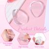 2Pcs Silicone Makeup Sponge, Clear Jelly Makeup Applicator Non-Absorbent Silicone Powder Puff Washable Cosmetic Applicator for Foundation, Concealer, Cream, Blush, Highlighter view 4