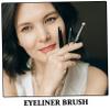 LALADEFIEE 200pcs Eyeliner Brush with Protective Cap Precision Smudge and Detail Makeup Applicators for Eyeshadow Lip Liner and Eyeliner Portable Lightweight Cosmetic Tools for Beginners and view 3