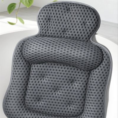 Bath Pillows for Tub, Extra Large Bathtub Cushion for Head and Neck with Soft 5D Mesh Fabric and 54 Non-Slip Suction Cups, Relaxing Tub Shower Accessories Spa Gifts