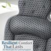 Bath Pillows for Tub, Extra Large Bathtub Cushion for Head and Neck with Soft 5D Mesh Fabric and 54 Non-Slip Suction Cups, Relaxing Tub Shower Accessories Spa Gifts view 3