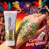 Carnival Body Glitter,Green Purple and Yellow Carnival Face Glitter Gel,Sparkling Holographic Long Lasting Chunky Glitter for Hair Face Nails,Accessories for Rave Festival Party (Carnival Themed) view 4