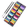 COOLHIYA Color Gradient Rainbow Body Paint Kit for Adults Water-soluble Matte Pearl Face Painting with Brushes Safe Non-toxic Makeup for Halloween Festival DIY Sports and Fashion Shows view 1