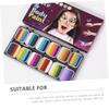 COOLHIYA Color Gradient Rainbow Body Paint Kit for Adults Water-soluble Matte Pearl Face Painting with Brushes Safe Non-toxic Makeup for Halloween Festival DIY Sports and Fashion Shows view 3