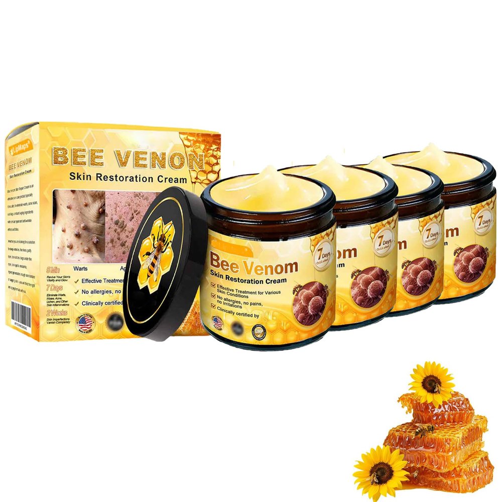 Bee Venom Skin RestorationCream, Bee Venom Skin Treatment Cream, Repair skin and Firming, Effective In Reducing Blemishes, Comprehensive MoisturizerCream for All skinTypes (4)