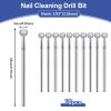 10 Pcs Safety Ball Cuticle Drill Bits, 5 mm Ball Bit Carbide Diamond Nail Bits 3/32" Two Way Rotate Professional Nail File Gel Polishing Head for Dead Skin Removal & Nails Shaping view 2