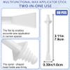 Deozu 60 Pcs Nose Wax Sticks, Hair Wax Applicator Sticks Kit for Men Women Hair Removal, Nostril Cleaning, Eyebrow, Ear, Face (White) view 2