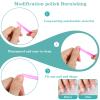 4Pcs Glass Cuticle Pusher, Dual-Ended Manicure Stick, 4 Colors Nail Cuticle Remover Tool Crystal Nail File, Women Professional Cuticles Glass Polisher for Natural Nails and Cuticles Care view 2