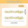 2 Pcs Pearl Hair Barrettes for Women, Elegant Gold Hair Clips with Pearls, Fancy French Barrette Hairpins Decorative for Weddings, Parties, Daily Use view 2