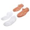 COOLHIYA 2 Pairs Moisturizing Lotion Socks for Dry Cracked Feet Elastic Reusable Spa Socks with Hydrating Treatment for Women XL White Nude view 1