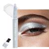 Glitter Eyeliner & Eyeshadow Stick 2 in 1, Metallic Shimmer Eyeshadow Stick, Twist-Up Built in a Sharpener White Eyeliner Pen, Waterproof Creamy Eye liner Makeup for Women Christmas - 08 White view 1