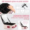 GIUWESOY Travel Makeup Bag with Light Up Mirror, Portable Makeup Bag with Led Light Women Waterproof Makeup Travel Case adjustable dividers Rechargeable Vanity Mirror with 3 Color Lights (Pink) view 3