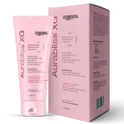 Aurabliss XG Brightening And Replenishing Facewash  Cleanses And Evens Skin Tone, Protects Against Free Radicals And Reduces Dark Spots (100ml)